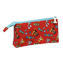 Trousse Fourre-Tout Triple The Paw Patrol Funday Rouge Bleu clair (22 x 12 x 3 cm)