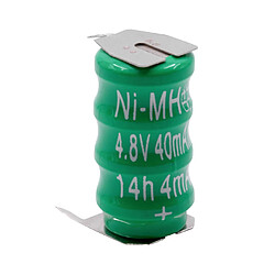 vhbw NiMH pile bouton de remplacement pour type V40H 3 épingles 40mAh 4,8V convient pour les batteries de modélisme