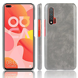 Wewoo Coque Pour Huawei Nova 6 5G Shockproof Litchi Texture PC + PU Case Gris