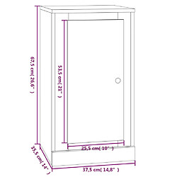 vidaXL Buffet sonoma gris 37,5x35,5x67,5 cm bois d'ingénierie pas cher