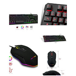 NC PACK GAMER 2 EN 1 PRO GTA230 Clavier RGB + Souris RGB 6 BOUTONS