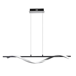 NETTLIFE Suspension LED moderne dimmable 22 W argenté Diam.100 cm aluminium Design ondulé réglable en hauteur pour salle à manger chambre 