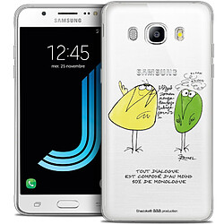 Caseink Coque Housse Etui Samsung Galaxy J7 2016 (J710) [Crystal HD Collection Les Shadoks ? Design Le Dialogue - Rigide - Ultra Fin - Imprimé en France]