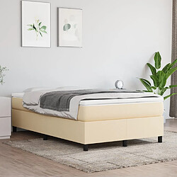 Avis Maison Chic Lit adulte- Lit + matelas,Sommier à lattes de lit avec matelas crème 120x190 cm tissu -GKD75700