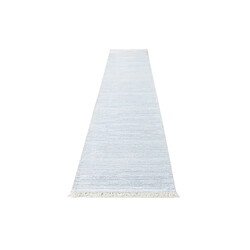 Avis Vidal Tapis de couloir en laine 404x79 bleu Darya