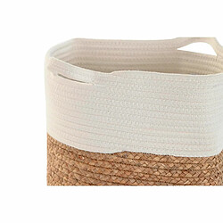 Acheter Panier décoratif DKD Home Decor Coton Blanc Fibre naturelle (36 x 36 x 52 cm)