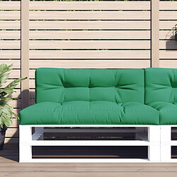 vidaXL Coussin de palette vert 120x40x12 cm tissu