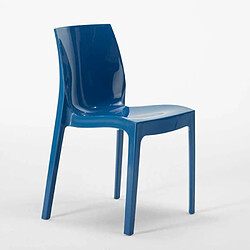 Avis 18 Chaises Ice Grand Soleil polypropylène restaurant promo offre stock, Couleur: Bleu