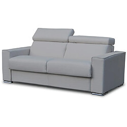 City Canapé lit Andorra 3 places tissu ritz gris clair140 cm