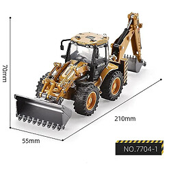 Universal 1:50 Modèle d'excavateur en alliage en alliage à 4 roues diecast 4