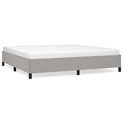 Maison Chic Lit adulte - Lit simple Cadre de lit,Structure du lit Contemporain Gris clair 200x200 cm Tissu -MN15182