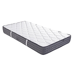 Visiodirect Matelas réversible BORA en mousse 3D, face été/ hiver, mémoire de forme, indépendance du couchage - 90X190X20 cm