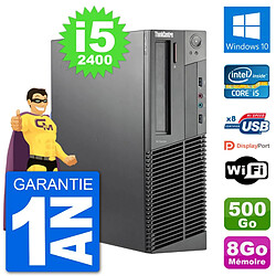 PC Lenovo M92p SFF Intel i5-2400 RAM 8Go Disque Dur 500Go Windows 10 Wifi - Occasion