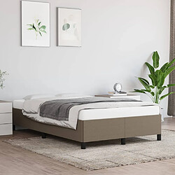 vidaXL Cadre de lit sans matelas taupe 120x200 cm tissu