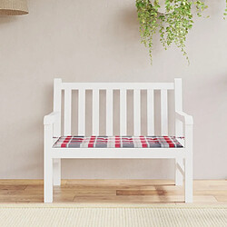 Maison Chic Coussin Confort | pouf | Coussin de banc de jardin motif à carreaux rouges 100x50x3cm -GKD87697