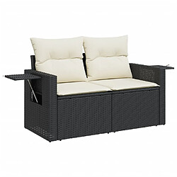 Avis Maison Chic Salon de jardin avec coussins 14 pcs, Ensemble Tables et chaises de jardin, noir résine tressée -GKD954524