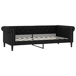 vidaXL Lit de jour sans matelas noir 90x190 cm similicuir