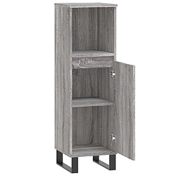 Maison Chic Armoire salle de bain,Meuble de rangement de salle de bain,Meuble haut sonoma gris 30x30x100 cm -GKD654363 pas cher