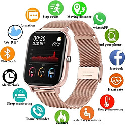 Universal Bluetooth appelé Smart Men Multifonction Exercice Fréquence cardiaque Fitness Smartwatch Téléphone & 124 ; Smartwatch (or rose)