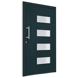 Avis vidaXL Porte d'entrée Aluminium et PVC Anthracite 110x210 cm