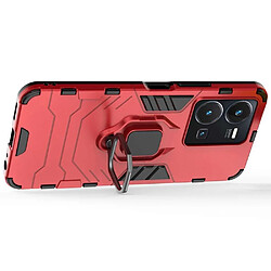 Acheter Htdmobiles Coque pour Vivo Y22 / Y22s / Y35 - housse etui rigide anti choc + verre trempe - ROUGE