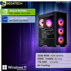 Sedatech PC Gamer • Intel i9-14900KF • RTX4060 • 32Go RAM • 1To SSD M.2 • Windows 11