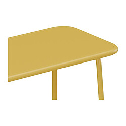 Vente-Unique Table de jardin pour enfants en métal L.80 cm - Jaune moutarde - POPAYAN de MYLIA pas cher