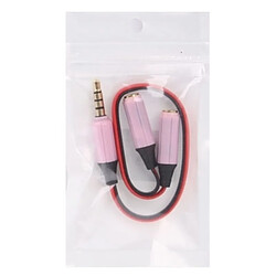 Avis Wewoo Splitter rose pour iPhone 5 / 4 et 4S / 3GS / 3G / iPad 4 / mini / mini 2 Retina / / 2 / iTouch Noodle Style 3.5mm Stéréo Audio Casque à 2x Adaptateur,