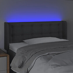 Acheter Maison Chic Tête de lit scandinave à LED,meuble de chambre Gris foncé 93x16x78/88 cm Tissu -MN63356