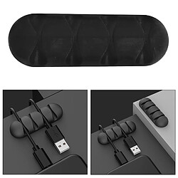 Clips De Câble Porte-cordon Multifonction Organisateur De Fil Pour écouteurs Noir 4 Emplacements pas cher