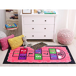 Avis Beliani Tapis enfant avec motif marelle rose 80 x 150 cm HONAZ