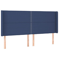 Avis Maison Chic Tête de lit moderne à LED lumineuse pour chambre - Décoration de lit Bleu 183x16x118/128 cm Tissu -MN80068