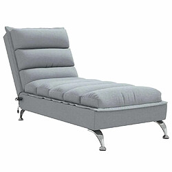 VIDAXL Chaise longue de massage - Gris clair