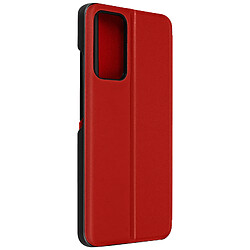 Avizar Housse Poco M4 Pro 5G/Redmi Note 11S 5G Fenêtre Support Vidéo Rouge