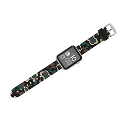 Wewoo Bracelet abricot pour Apple Watch Series 3 & 2 & 1 42mm Mode Camouflage Motif Silicone de montre Abricot pas cher