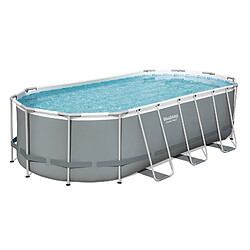 Piscine Hors-sol Tubulaire Bestway Power Steel Ovale 549x274x122 cm Filtre à Cartouche 5.678 litres/heure avec Bâche et Échelle