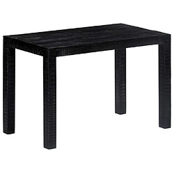 Acheter vidaXL Table à dîner Noir 118x60x76 cm Bois de manguier massif