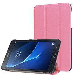 Wewoo Housse Étui rose pour Samsung Galaxy Tab A 7.0 2016 / T280N Custer Texture horizontale Flip solide couleur en cuir avec trois pliage titulaire