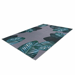 Acheter Paris Prix Tapis Imprimé à Poils Courts Tropical Noir & Vert 130 x 190 cm