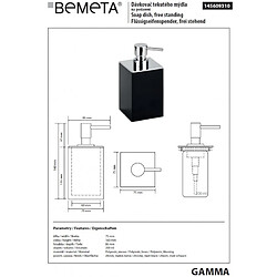 Bemeta - Maison De La Tendance Distributeur de savon liquide carré à poser GAMMA en laiton chrome mat / 200 ml