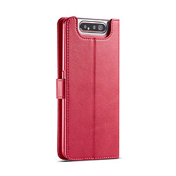 Avis Wewoo Housse Coque Pour Galaxy A80 / A90 LC.IMEEKE Étui en cuir à rabat horizontal à texture de veauavec support et fentes cartes et portefeuille Rose rouge