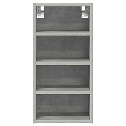 Avis vidaXL Armoire suspendue gris béton 30x29,5x60 cm bois d'ingénierie