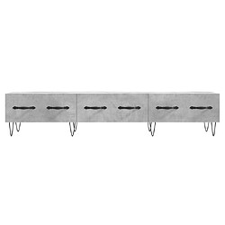 Maison Chic Meuble TV scandinave - Banc TV pour salon gris béton 150x36x30 cm bois d'ingénierie -MN33530 pas cher