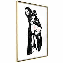 Paris Prix Affiche Murale Encadrée Moona Lisa 20 x 30 cm Or