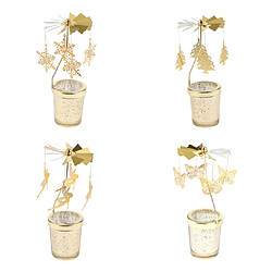 set 4 chandelier romantique en rotation