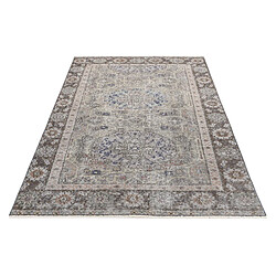 Avis Vidal Tapis de laine 193x124 gris Ultra Vintage