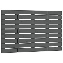 vidaXL Tête de lit murale Gris 81x3x63 cm Bois massif de pin