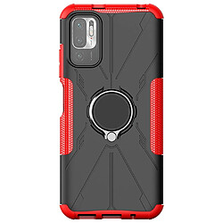 Coque en TPU anti-chocs avec béquille pour votre Xiaomi Poco M3 Pro 4G/5G/Redmi Note 10T 5G/Redmi Note 10 5G - rouge