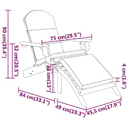 vidaXL Ensemble de salon de jardin Adirondack 3 pcs bois acacia solide pas cher