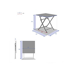 Acheter Table d'appoint carrée pliante Greensboro Graphite - 40 x 40 cm - Hespéride